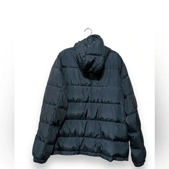 Eddie Bauer Men's Hooded Navy Blue Down Feather Puffer Coat Jacket Size Large - Picture 3 of 6